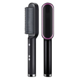 Hair Straightener Brush Hot Comb Ionic Straightening Brush with Anti Scald Fast Ceramic Heating Portable Hot Straightening Comb