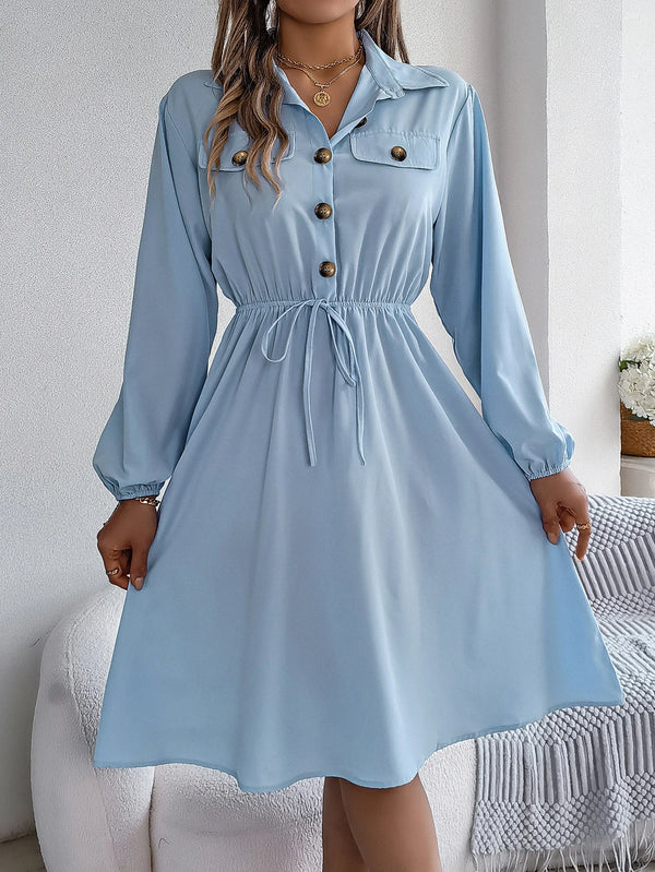 Robe chemise femme à ceinture