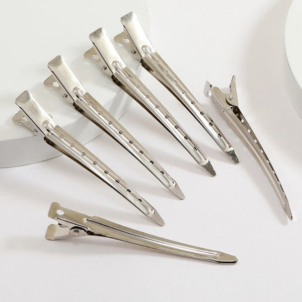 Hair Salon Hair Clips Metal Duckbill Crocodile Curling Hair Styling Clips Barber Shop Hair Positioning Clips Women Hair Clips