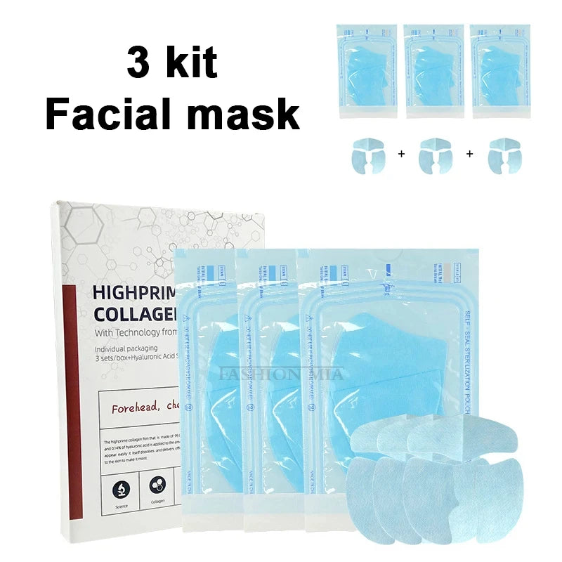 Face Lifting Firming Collagen Mask Set with Essence Spray Korean Absorbable Soluble Hyaluronic Acid Facial Mask Eye Patch Set