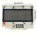 Under Desk Cable Management Net - 8-Hole Socket Mesh Organizer with Elastic Edge, Flexible Wire Hider for Office & Home