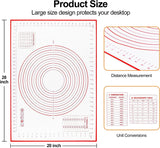 UNTIOR 1PCS Silicone Baking Mat Kneading Pad Dough Mat Pizza Cake Dough Maker Kitchen Cooking Grill Non-Stick Gadgets Bakeware