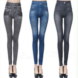High Waist Ultra Stretch Denim Leggings for Women Slim Fit Lifted Buttocks Tight Pants Comfortable Stretchy Leggings