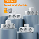 Adaptateur mural TESSAN à trois prises