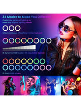 1pc Dimmable RGB Ring Light with Tripod Stand and Phone Holder - Perfect for Makeup, Photography, and Video Recording