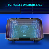 COOLCOLD Laptop Cooling Pad for 12-17 Inch Laptop Cooler Stand, 5 Quiet Fans, 5 Angle Adjustable with Phone Holder