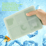 Large Ice Cube Tray with Lid,Stackable Big Silicone Square Ice Cube Mold for Whiskey Cocktails Bourbon Soups Treats,BPA Free