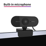 USB Webcam with Built-in Microphone, Plug and Play PC Camera 360° Rotatable for Video Calls, Zoom, Teams, Streaming