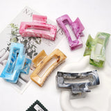 Large Hair Claw Clips Hollow Square Hair Clips For Hair Strong Hold Nonslip Big Hair Clips For Women