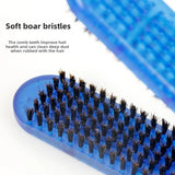 Pro Hairdressing Straightener Hairbrush Boar Bristles Hair Straightening Double Brushes V Shape Comb Clamp Styling Tools DIY