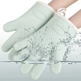 Premium Silicone Oven Mitts: Heat Resistant, Anti-Slip Dots, Hangable & Easy Clean for Cooking, Baking