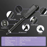 

Hair Straightener Brush Hot Comb Ionic Straightening Brush with Anti Scald Fast Ceramic Heating Portable Hot Straightening Comb

