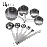 

UPORS Measuring Cups Premium Stackable Kitchen Measuring Spoon Set Stainless Steel Measuring Cups and Spoons Set

