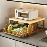 

Kitchen Countertop Organizer – Multi-Use Shelf for Microwave, Spices, Coffee Machine &amp; Printer


