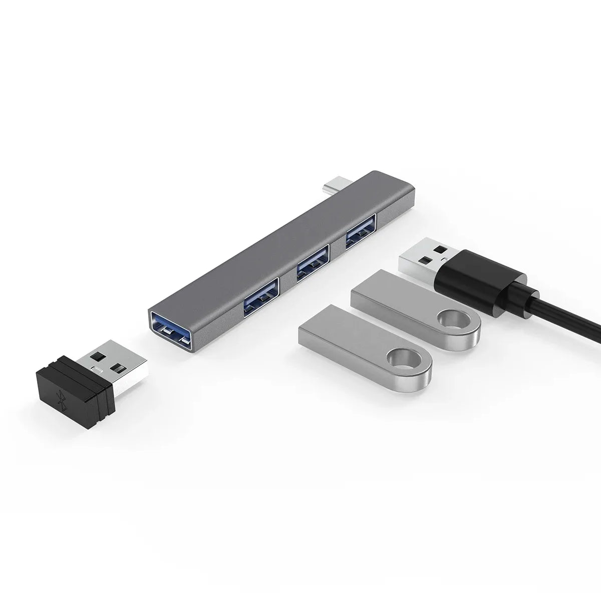

4 IN 1 USB-C HUB Universal USB 3.0 Docking Station High Speed Splitter OTG Adapter For Laptop PC Computer Accessories

