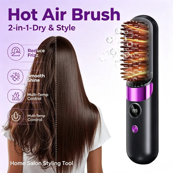 

Brosse lissante sans fil avec écran

