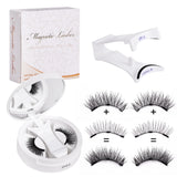 

Magnetic Eyelashes Set Reusable Easy to use Eyelash Extension Tools Natural Curler False Eyelashes With Magnetic Tweezers

