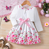 

Ensemble enfant robe et veste fleurie

