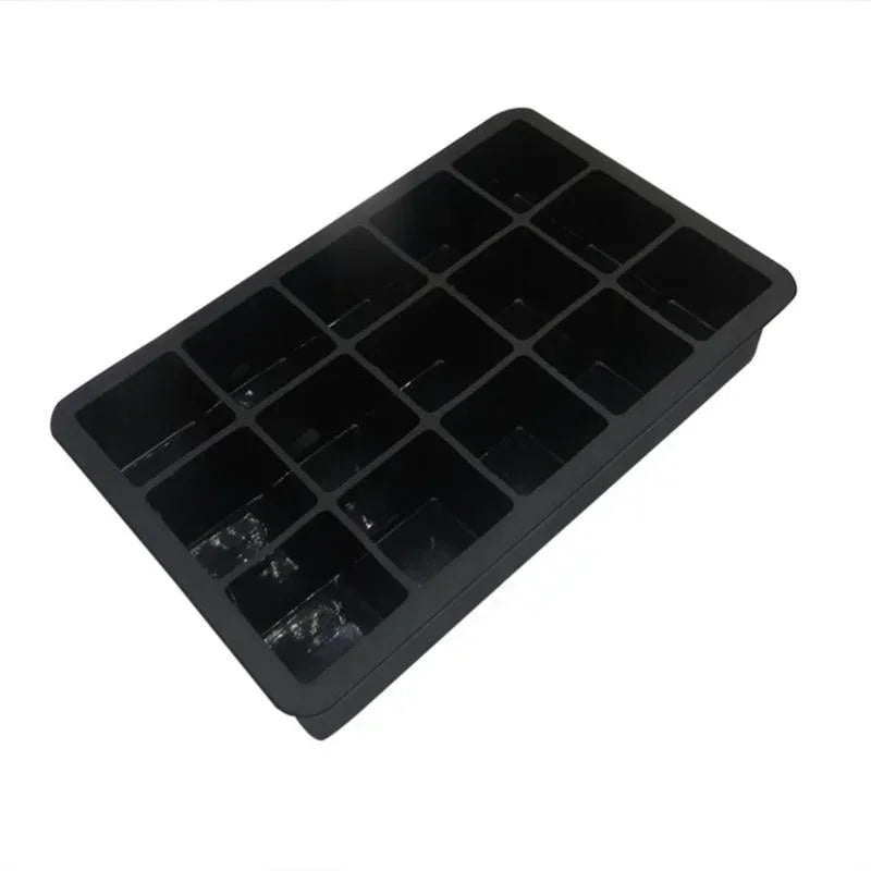 

New 15 Grid Silicone Ice Cube Mold Big Tray Mold Ice Cube Maker Non-toxic Durable Bar Pub Wine Ice Blocks Maker

