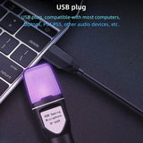 

USB Microphone RGB Microfone Condensador Noise Reduction Wire Game Mic for Podcast Recording Studio Streaming Laptop Desktop PC

