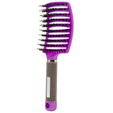 

Hair Brush Hair Comb Detangling Hair Brush Bristle&amp;Nylon Women Wet Massage Comb Curly Hairdressing Salon Styling Tools

