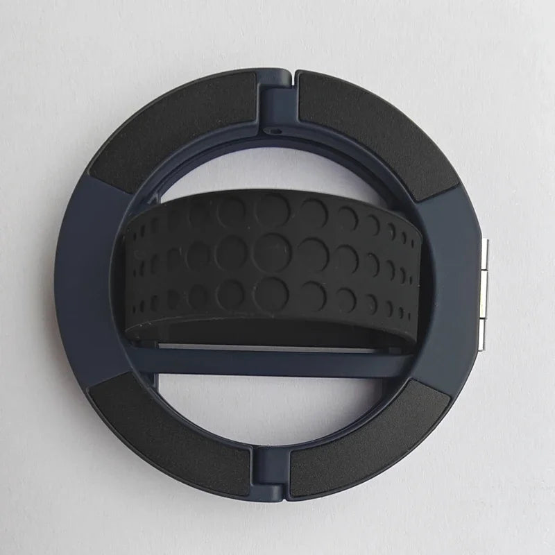 

Magnetic Phone Ring Holder Foldable Rotatable Aluminum Stand With Silicone Wrist Strap For Smartphone

