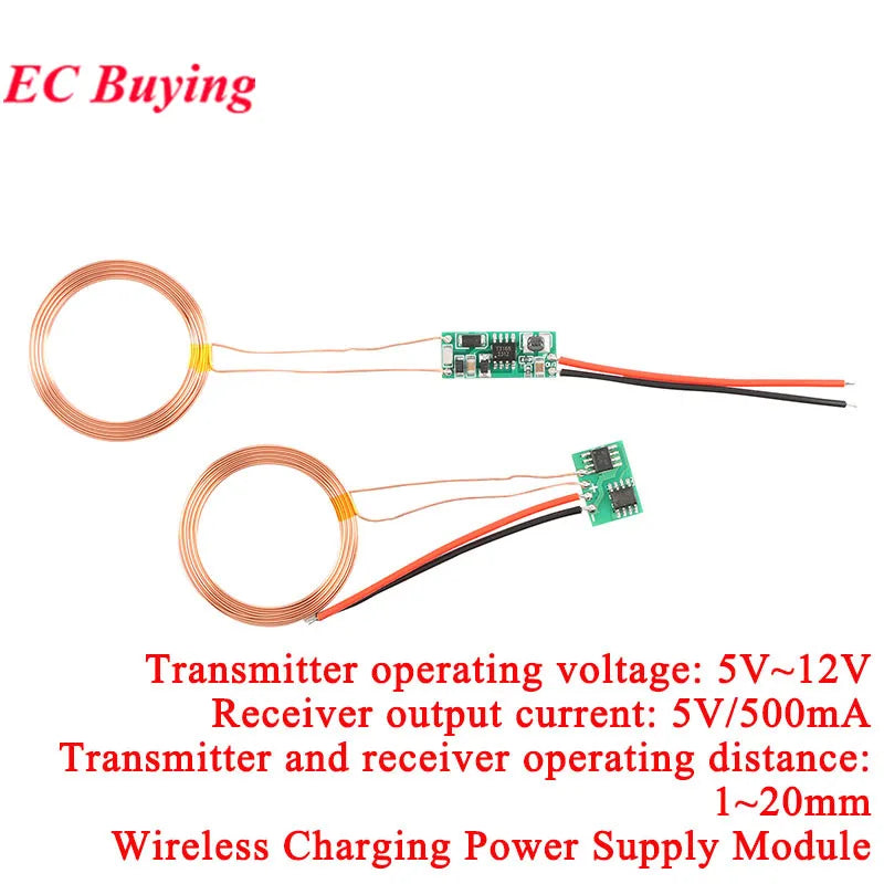 Wireless Power Supply Module Wireless Charger Module Charging Transmission 5V to 12V High Current Circuit Board for DIY Phone