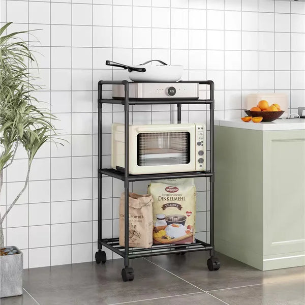 

Kitchen storage cart for shelves - multi-level floor-standing household storage unit - bathroom shelf organizer

