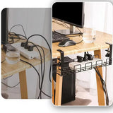 

Cable Management Box Under Desk Cable Organizer Storage Shelf Desk Wire Management Cable Tray Under Desk No Drill Metal Rack For

