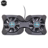 

Practical Laptop Cooling Pad Portable Folding Radiator Usb Dual Fan Non-Slip Protective Pads For Notebook Computer Cooler Fan

