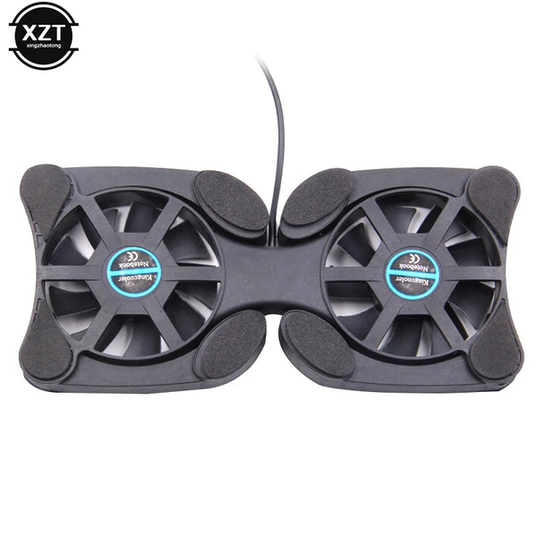 

Practical Laptop Cooling Pad Portable Folding Radiator Usb Dual Fan Non-Slip Protective Pads For Notebook Computer Cooler Fan

