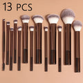 13 pcs Makeup Brush Set, Dense Bristles, Aluminum Alloy Handle, Suitable for All Skin Types