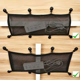 

Under Desk Cable Management Net - 8-Hole Socket Mesh Organizer with Elastic Edge, Flexible Wire Hider for Office &amp; Home

