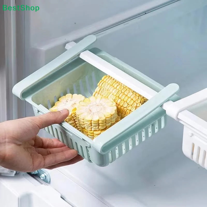〔Q〕Kitchen Hanging Organizer Refrigerator Egg Fruit Storage Box Drawer Baskets Kitchen Accessories Fridge Organizer Shelf