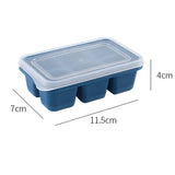

Silicone Ice Cube Trays with No-Spill Lids, Easy-Release, for Freezer, Whiskey, Cocktails, Baby Food, and Drinks - 6 Cubes


