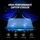 

High-performance Laptop Cooler Laptop Cooling Pad Double Fans Cooler with Two USB Ports Support for Laptops Under 17 inch


