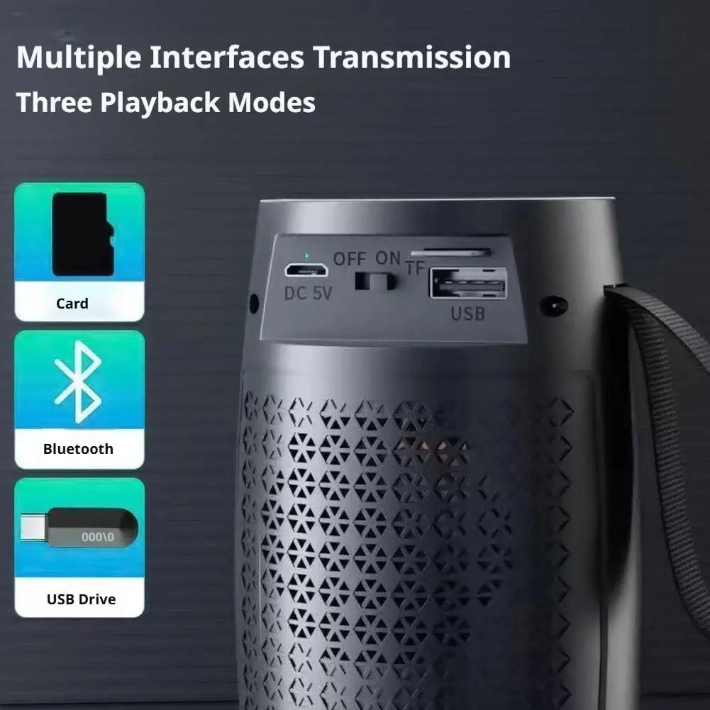 Bluetooth Speaker Wireless Portable IPX7 Waterproof Stereo Loud Booming Bass FM Radio TF Card Player Home Outdoor Party Gifts