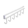 Kitchen Under Cabinet Hanging Hook Organizer Rack, No‑Drill Utensil Holder, Cabinet Shelf Hook for Mugs, Towels, Cooking Tools,