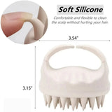 

Scalp Massager Shampoo Brush Silicone Hair Scrubber Exfoliating Washing Dandruff Removal Beige Bath Care Accessory Tool


