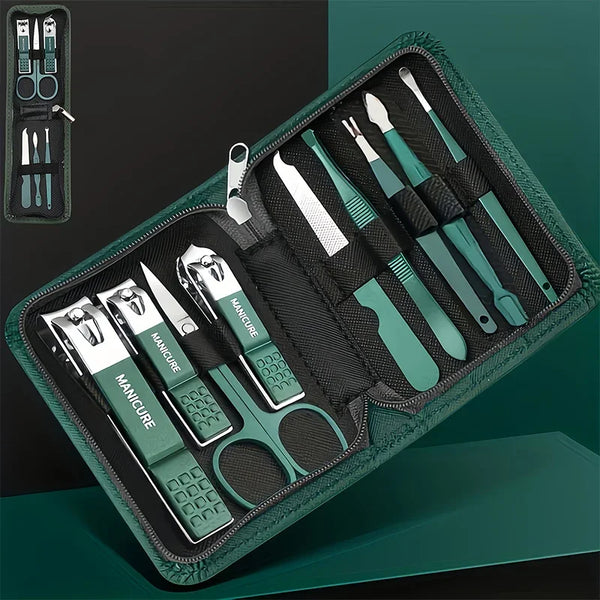 

6/9Pcs Set Stainless Steel Manicure Set Portable Beauty Kit with Nail Clippers Scissors Files Ideal Nail Clipper Tools

