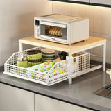 

Kitchen Countertop Organizer – Multi-Use Shelf for Microwave, Spices, Coffee Machine &amp; Printer


