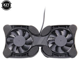

Practical Laptop Cooling Pad Portable Folding Radiator Usb Dual Fan Non-Slip Protective Pads For Notebook Computer Cooler Fan

