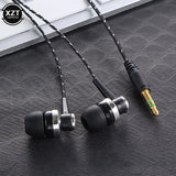 

1pc Wired Earphone Stereo In-Ear 3.5mm Nylon Weave Cable Earphone Headset For Laptop Smartphone Gifts Headphones

