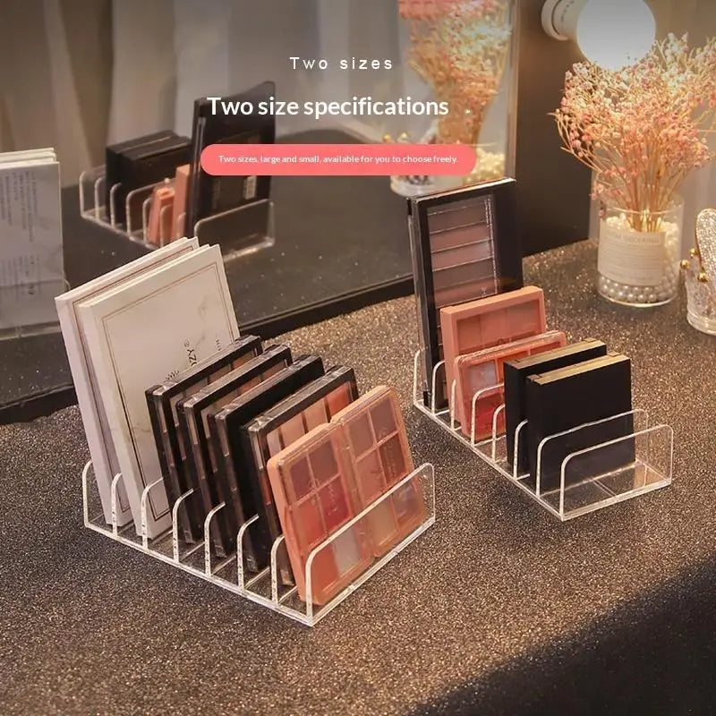 7-Compartment Makeup Organizer Desktop Eye Shadow Palette Display Box Makeup Blush Cosmetics Shelf Make Up Tools Storage Holder