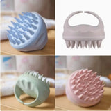 

Scalp Massager Shampoo Brush Silicone Hair Scrubber Exfoliating Washing Dandruff Removal Beige Bath Care Accessory Tool

