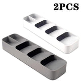 

Cutlery Organizer Knife Storage Tray Spoon Organizer Space Saving Cutlery Rack Compartment Organizer Kitchen Drawer Organizers

