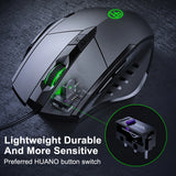 

Wired Mouse, 7200 DPI, Ergonomic Gaming Mouse, High Performance Computer Gaming Mouse with 6-Button, RGB, for Laptop PC Desktop

