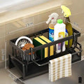 Compact Tap-Mounted Spice Shelf – Sink Organizer with Drainage Rack – Space-Saving Kitchen Storage for Utensils/Accessories