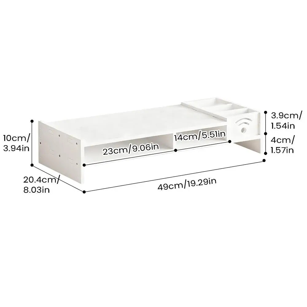 

Monitor Stand Riser 2-Tier Desk Shelf 4.3 Inch Height Computer Riser with Storage Organizer for Home Laptop PC TV Work Table

