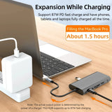 

USB C HUB 11-in-1 Docking Stations Type C to 4K HDMI Adapter USB 3.0 5Gbps Splitter Adapter With PD RJ45 Card Reader For PC

